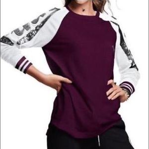 maroon Victoria Secret Pink long sleeve